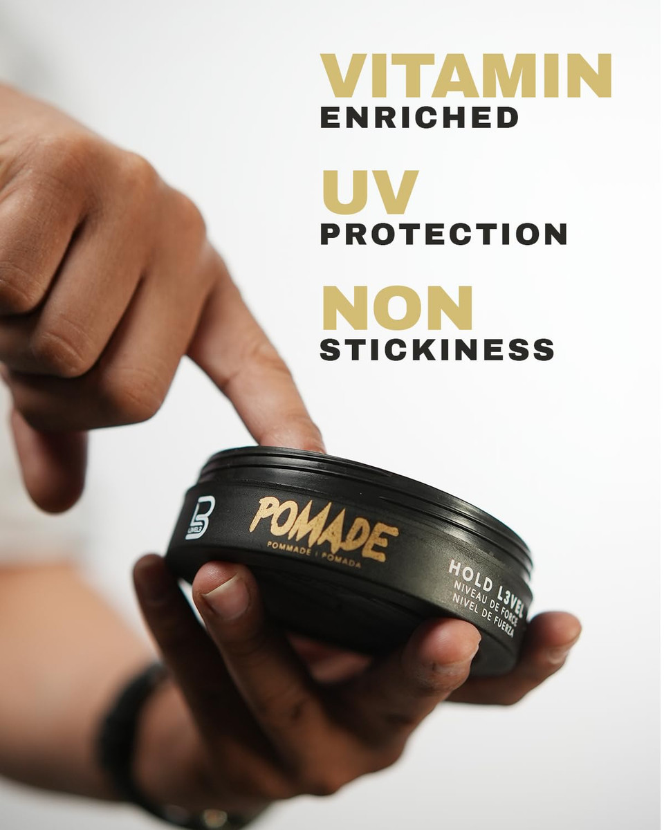 L3 Level 3 Pomade - Improves Hair Strength And Volume Long-Lasting Hold Infused With Keratin