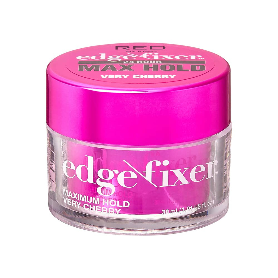 Red By Kiss Edge Fixer 24 Hour Maximum Hold Edge Wax No Flaking Biotin B7 Infused Hair Gel 1.01 Fl.Oz