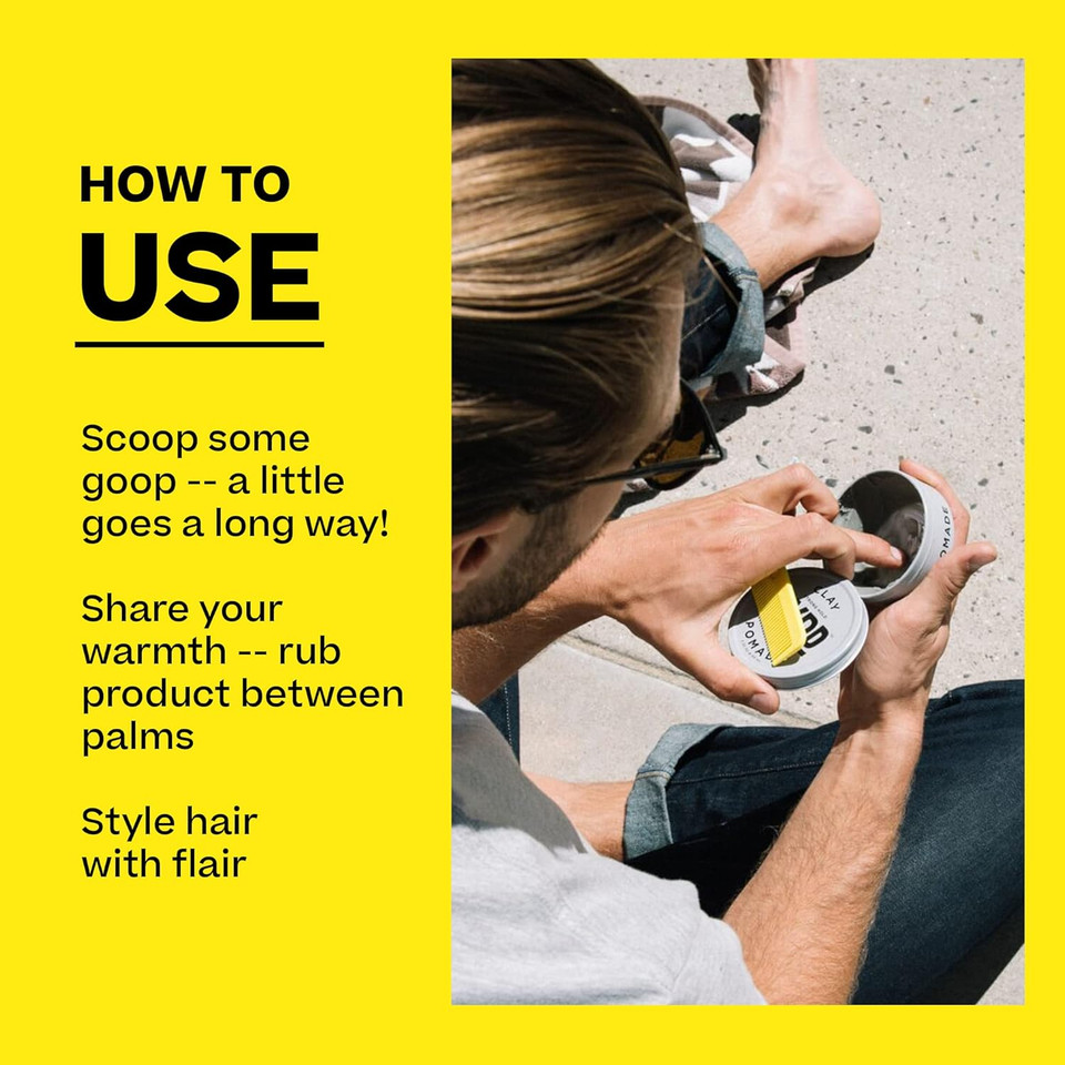 Byrd Hair Clay Pomade  Strong Hold, Ultra Matte Finish, Add Volume And Sculpt To All Hair Types, 3.35 Oz