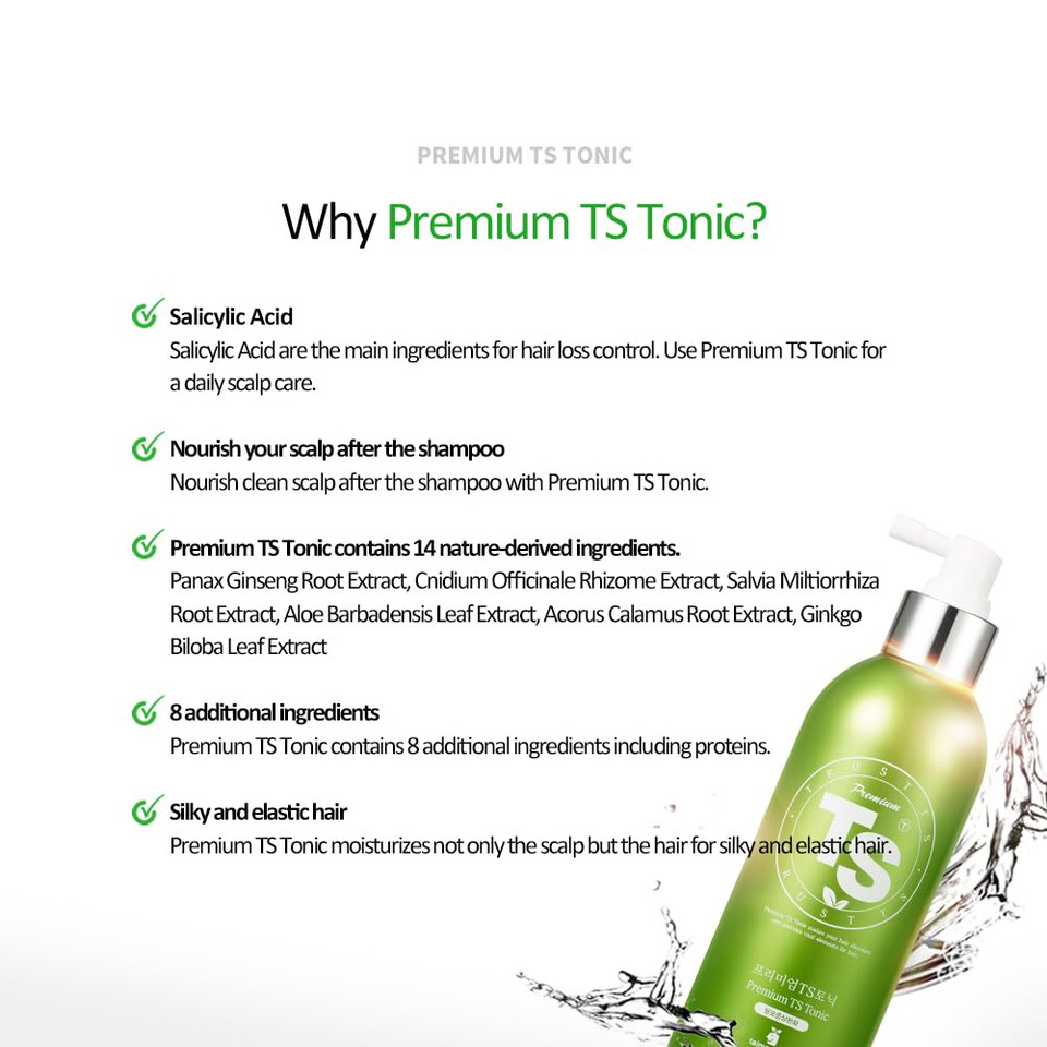 Premium Ts Tonic 8.45 Fl Oz / 250Ml, Anti-Thinning, Scalp Nourishing Spray, Relieves Itchy, Dry, Flaky Scalp, Free From Paraben