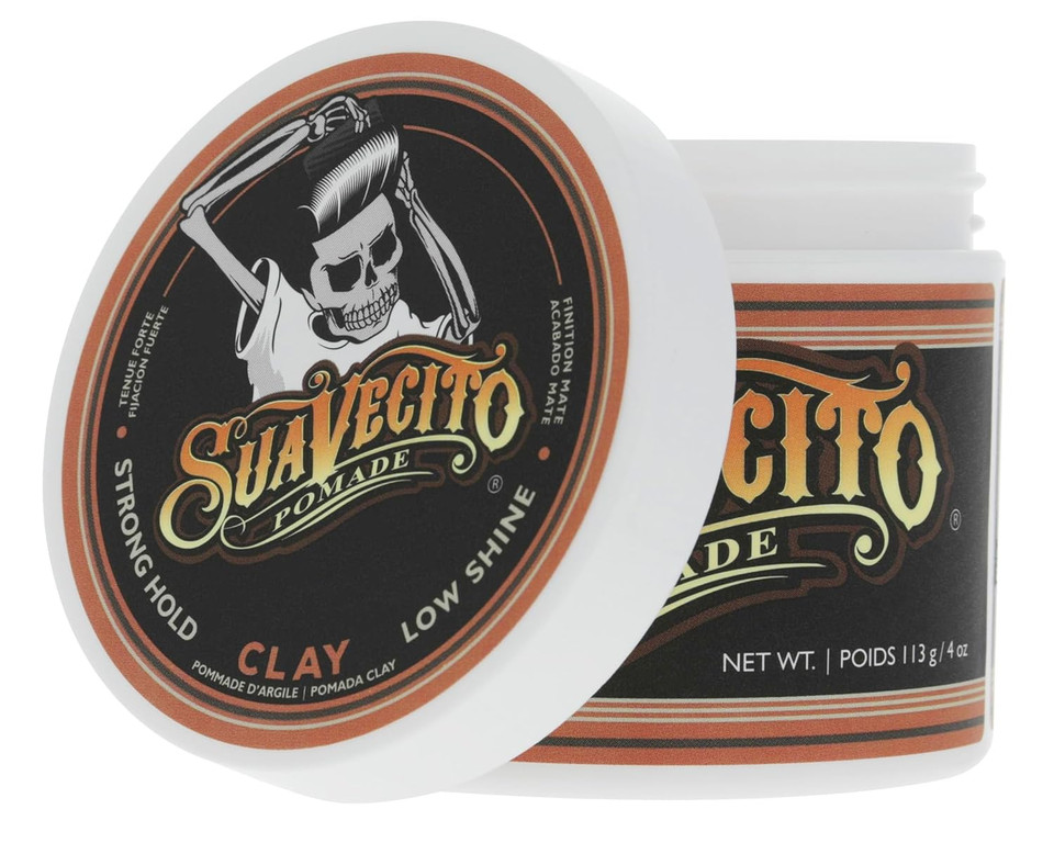 Suavecito Pomade Firme Clay - Strong Hold Hair Clay For Men - Low Shine Matte Hair Clay Pomade For Natural Texture Hairstyles