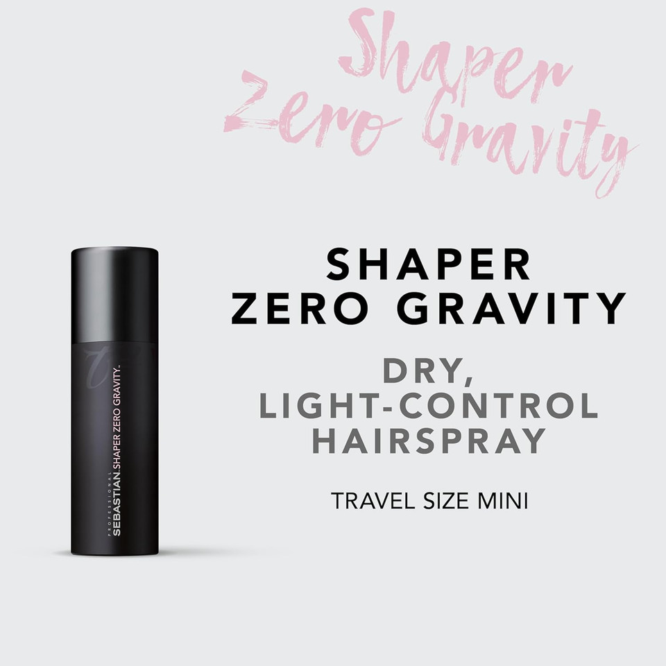 Sebastian Professional Shaper Zero Gravity Lightweight Hairspray | Brushable Lightweight, Flexible Hold | Fast Drying For Styling | For All Hair Types