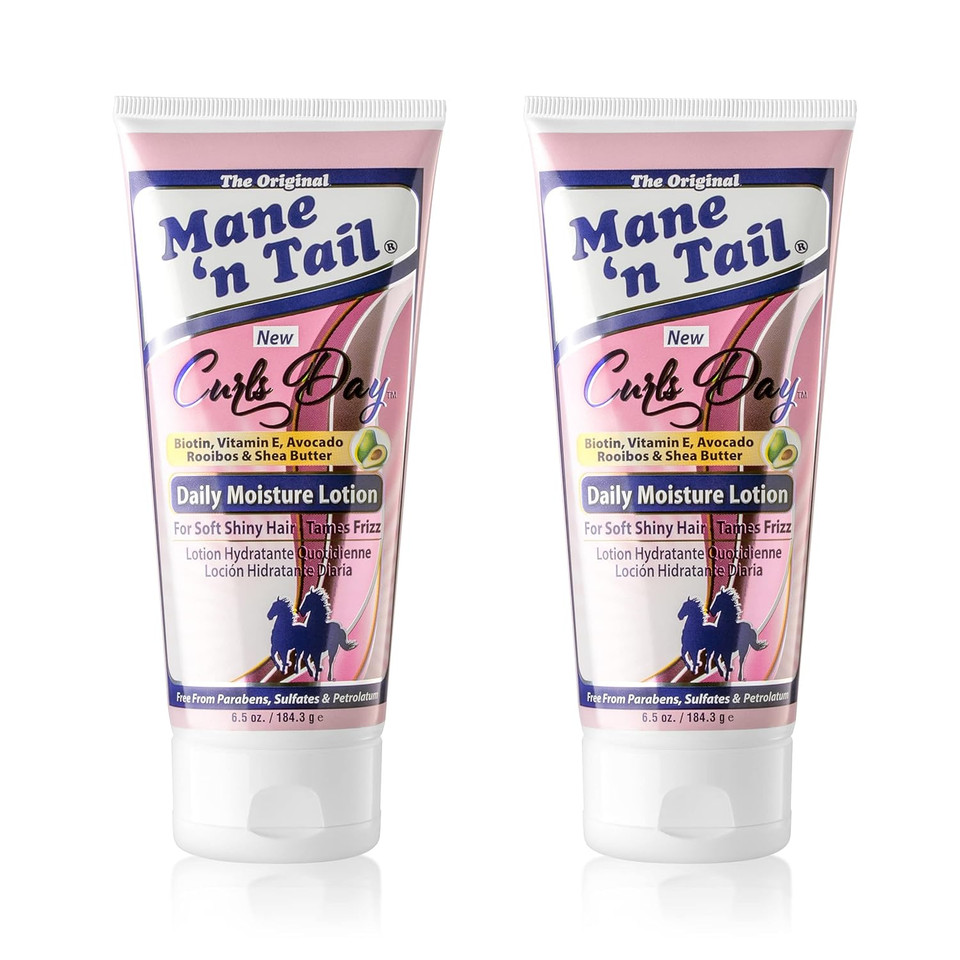 Mane 'N Tail Daily Moisture Lotion With Biotin, Vitamin E, Avocado, Rooibos & Shea Butter For Shiny Hair, Curly Hair Type, Lotion Item Form, Coconut Scent, Natural Material Feature