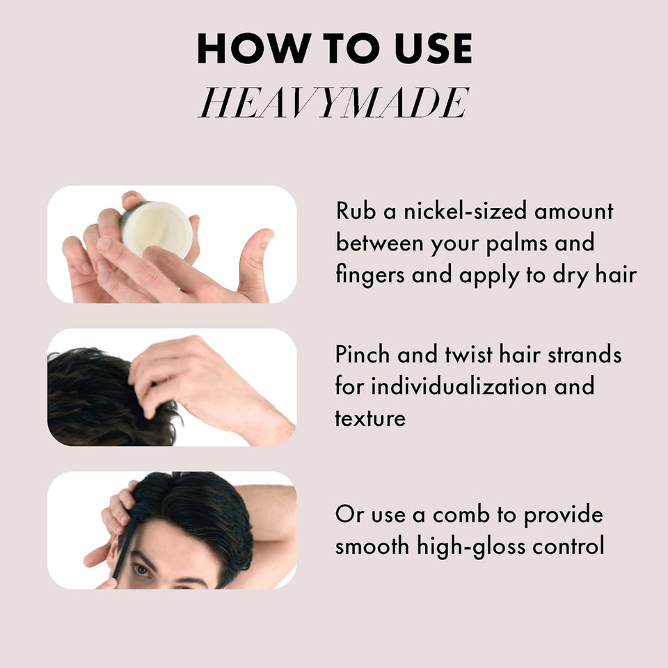 Hanz De Fuko Heavymade  Premium MenS Hair Styling Pomade For An Extreme Hold, High Shine Finish  Water-Based, Humidity-Resistant Styler For Achieving Various Hairstyles  2 Oz, Travel Size