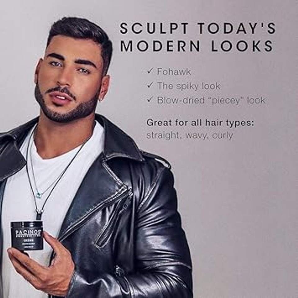 Pacinos Creme Hair Sculpting Wax Cream - Water Soluble Medium Shine Styling Cream