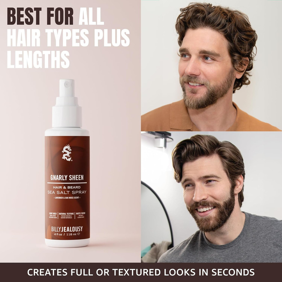 Billy Jealousy Sea Salt Spray, Texturizing And Volumizing Hair Spray For All Hair Types And Beard Lengths