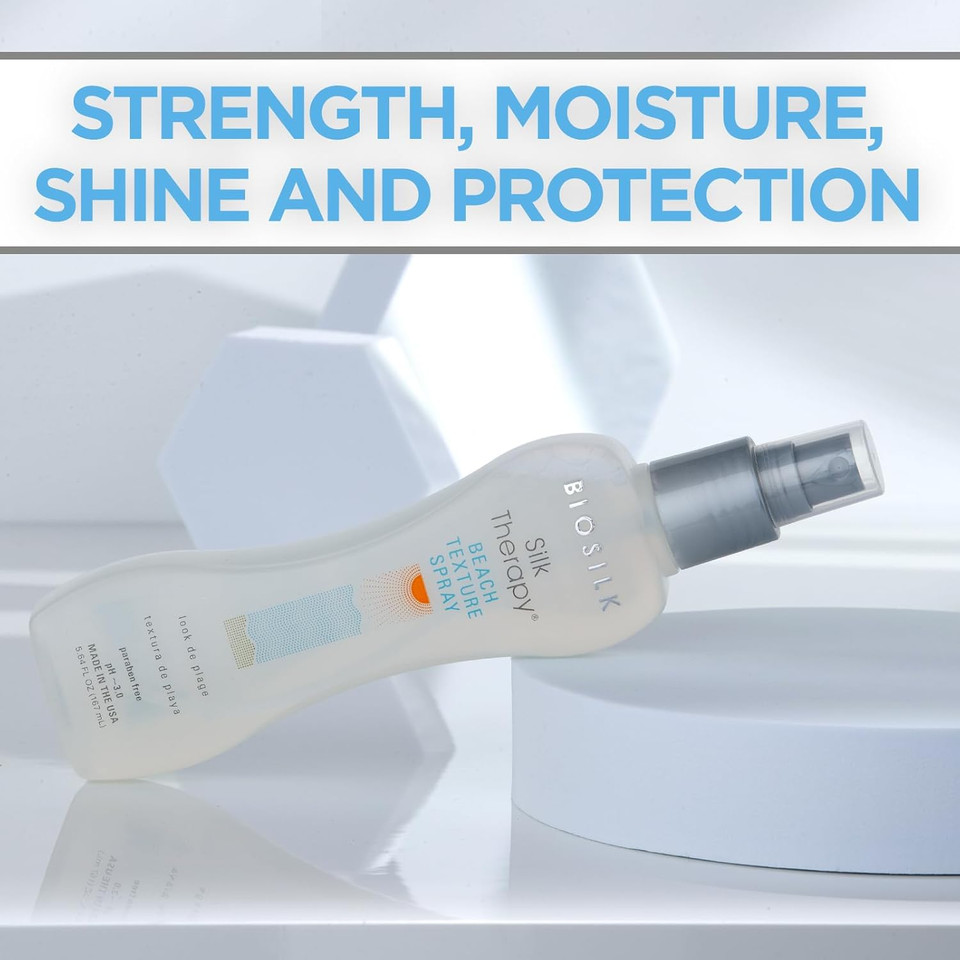 Biosilk Beach Texture, Styling Salt Spray For Natural Waves & Texture, Sulfate, Paraben, & Cruelty-Free, 5.64 Oz