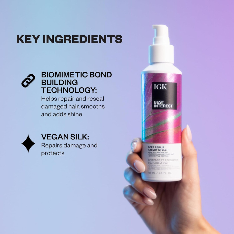 Igk Best Interest Bond Building Air Dry Styling Cream