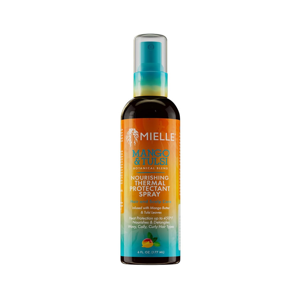 Mielle Organics Nourishing Thermal Heat Protectant Spray - Heat Protection Spray For Hair To Detangle, Nourish & Protect - Shields Hair From Blow Outs & Styling Tools (6 Fl Oz)