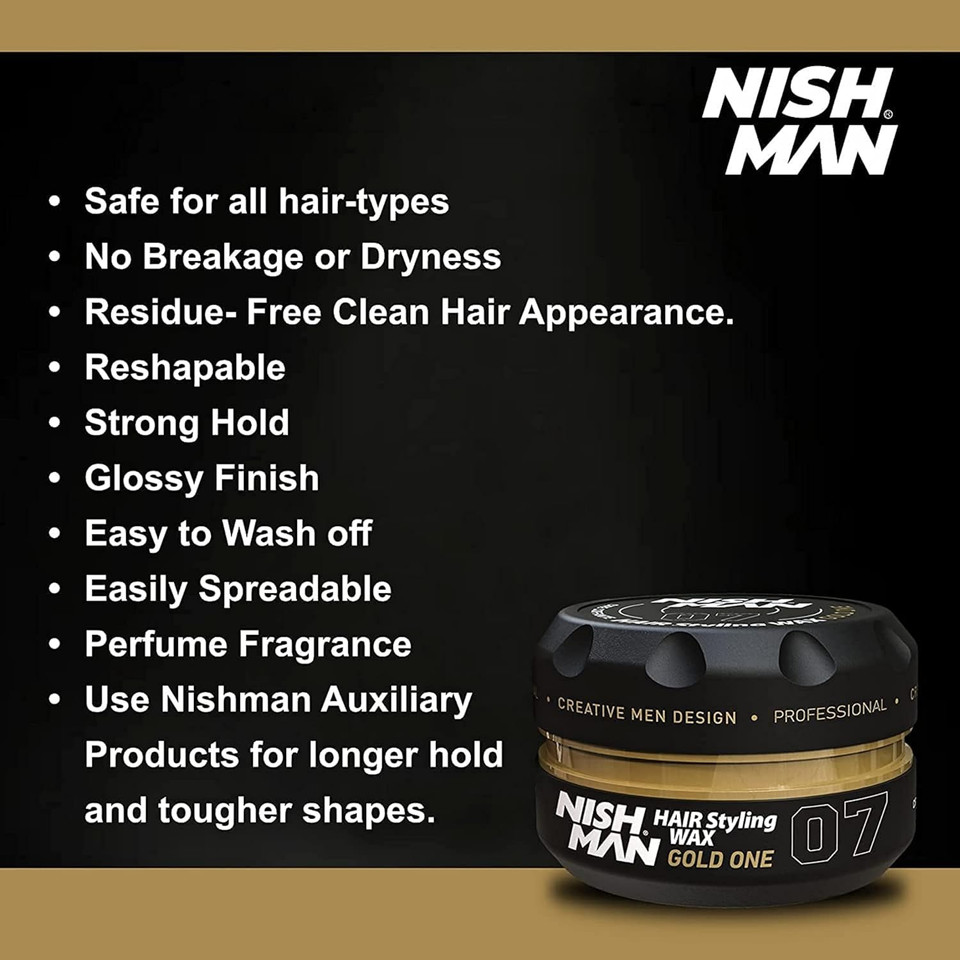 Nishman Hair Styling Wax Gold One 07 150 Ml