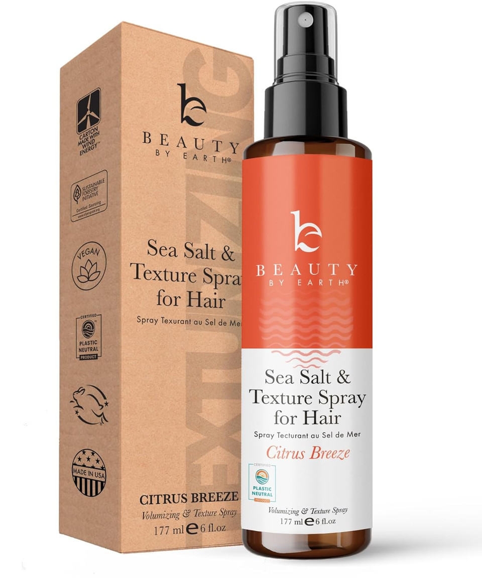Sea Salt Spray For Textured Beach Waves & Volume - Usa Made With Organic Ingredients, Texturing And Volumizing Spray For Fine Hair For Men & Women