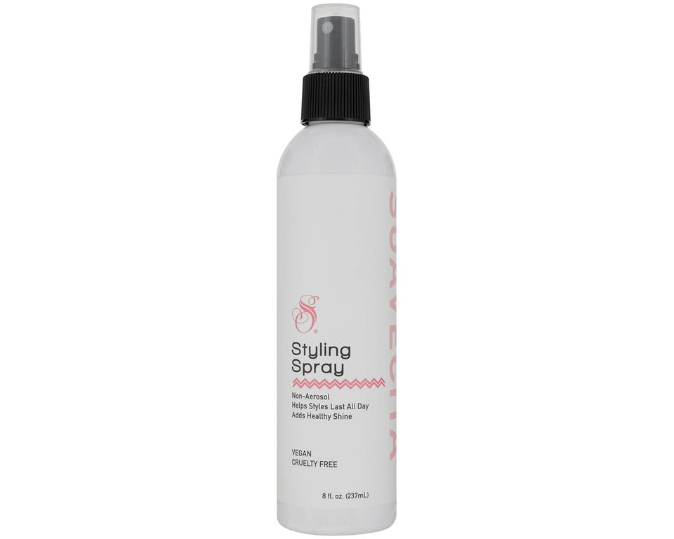 Suavecita Styling Spray For Women 8 Oz Non-Aerasol Pump Spray Wild Berry Scent - Helps Styles Last All Day With Medium Shine - Great For Creating Curls & Waves, Reduces Frizz - Vegan & Cruelty Free