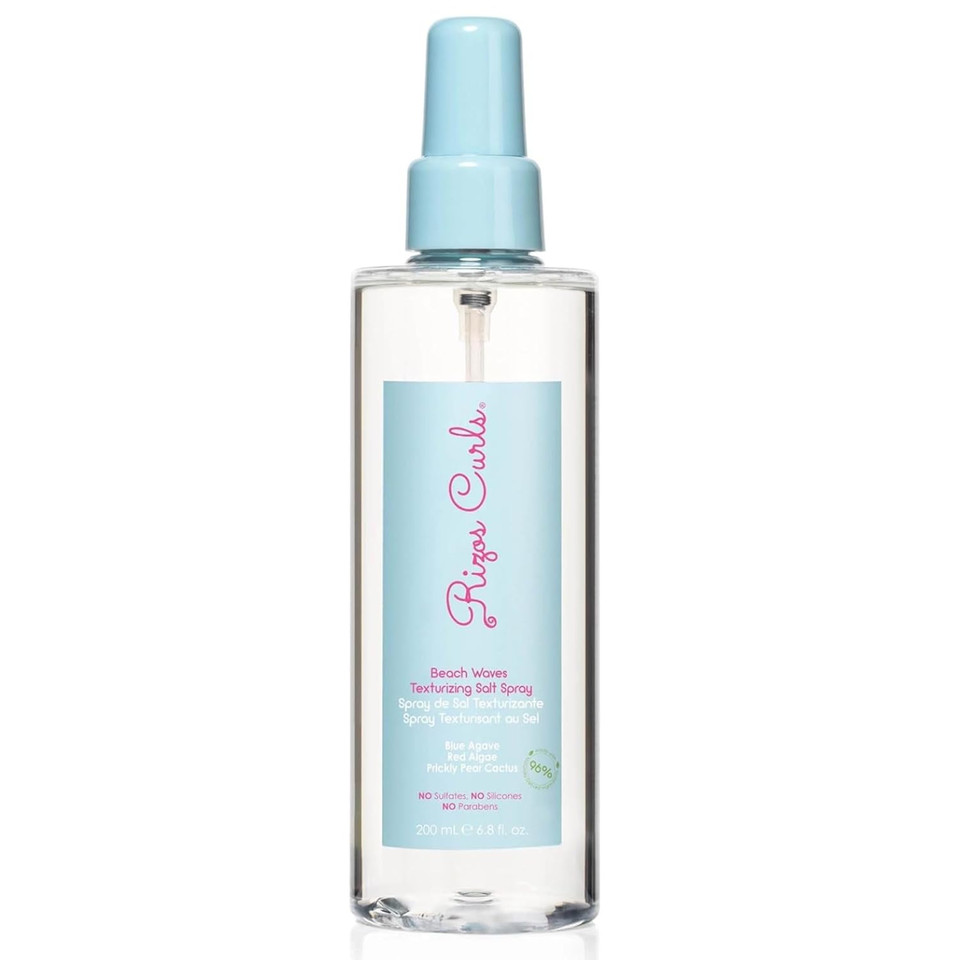 Rizos Curls Beach Waves Texturizing Salt Spray, Enhance Texture & Volume, Nourish And Enhance Definition With Blue Agave Extract, Red Algae & Prickly Pear Cactus, 6.8 Oz