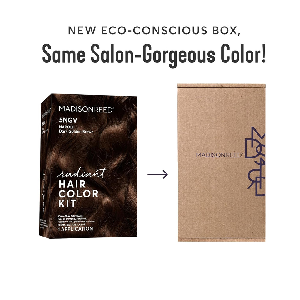 Madison Reed Radiant Hair Color Kit | 7Ncg Light Golden Red (Genova Red) For 100% Gray Hair Coverage | Salon Quality Permanent Hair Dye | Ppd-Free & Ammonia-Free | (Packaging May Vary) 2 Pack