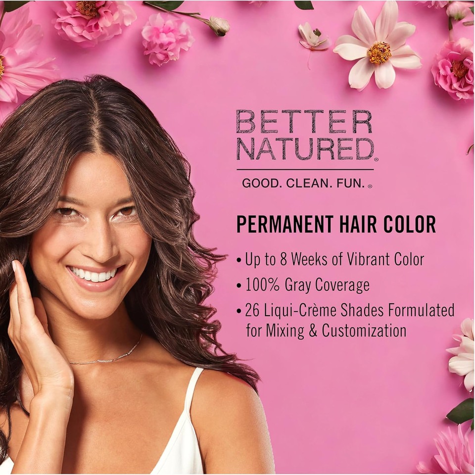 Permanent 1N Black Hair Color Dye - Naturally-Derived, Vegan & 100% Gray Coverage That Lasts Up To 8 Weeks