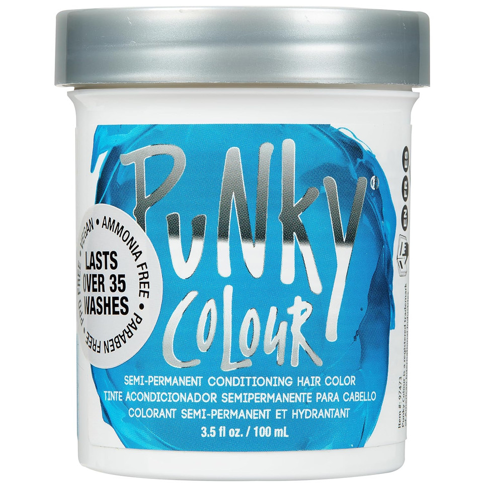 Punky Lagoon Blue Semi Permanent Conditioning Hair Color, 3.5Oz