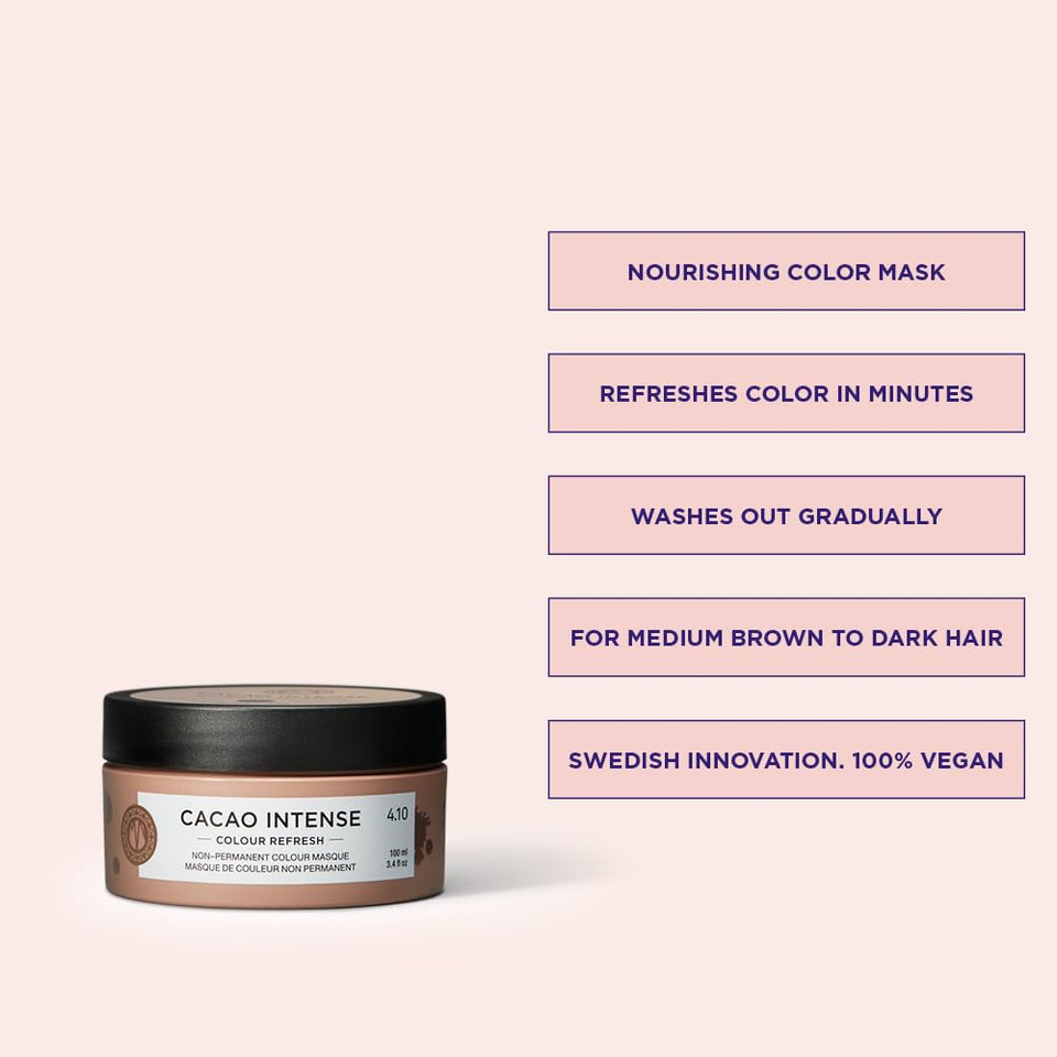 Maria Nila Colour Refresh, 3.4 Fl Oz, Hair Mask, Semi-Permanent Pigments, 100% Vegan & Sulfate/Paraben Free