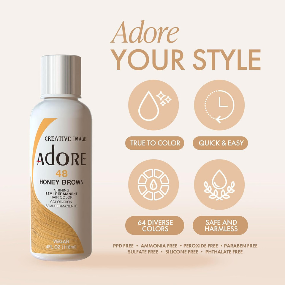 Adore Shining Semi Permanent Hair Colour, 69 Wild Cherry By Adore
