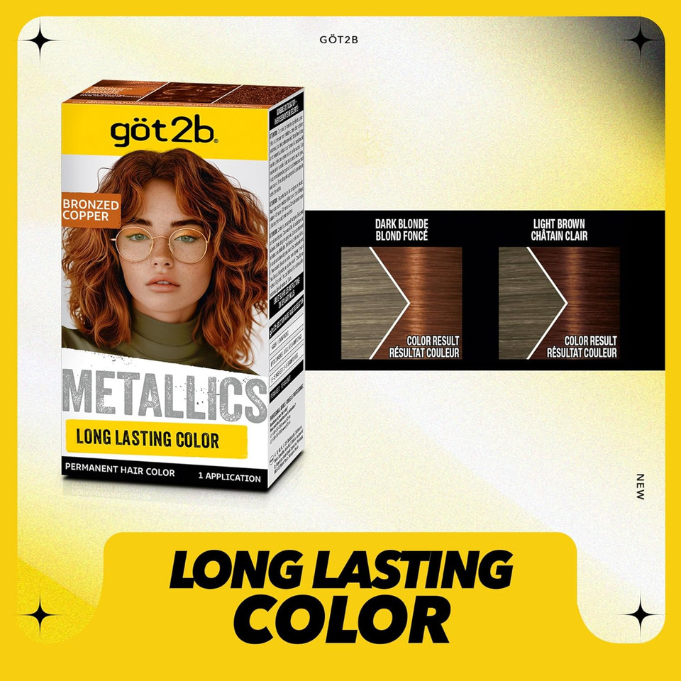 Got2B Metallics Permanent Hair Color, Bronzed Copper