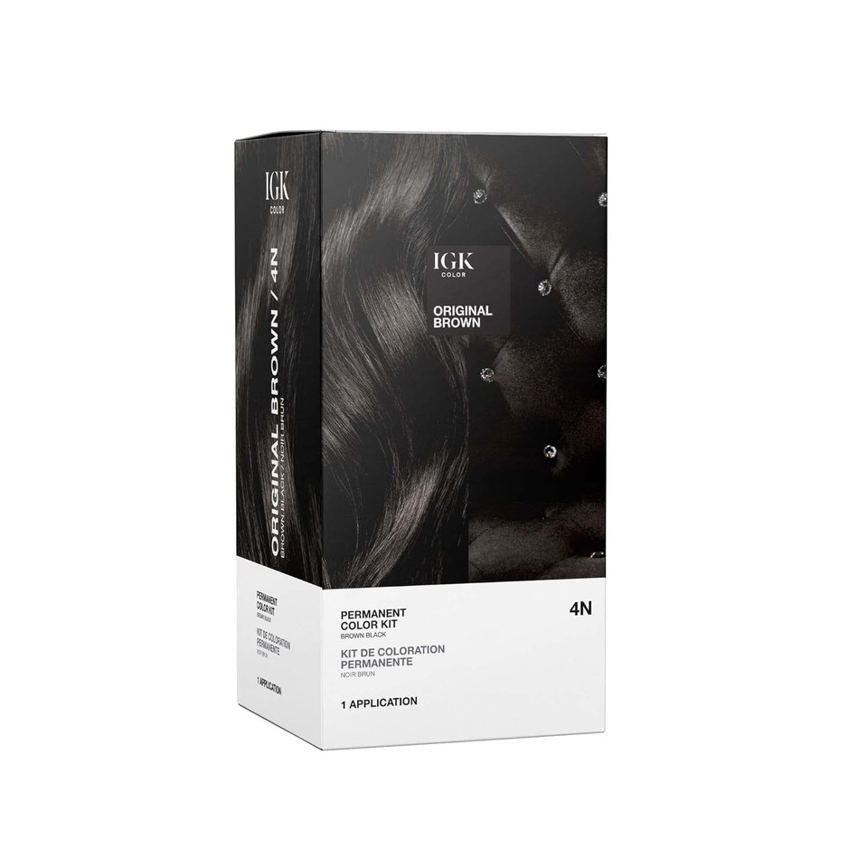 Igk Permanent Hair Color Kit | 5G Hot Chestnut - Warm Golden Brown | 100% Gray Color Coverage + Strengthen + Shine | Ammonia Free