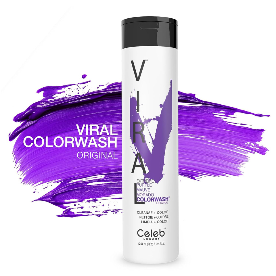 Celeb Luxury Colorwash Color Depositing Shampoo - Color Refresher, Vegan Hair Dye, Bondfix Bond Rebuilder, Viral And Gem Lites