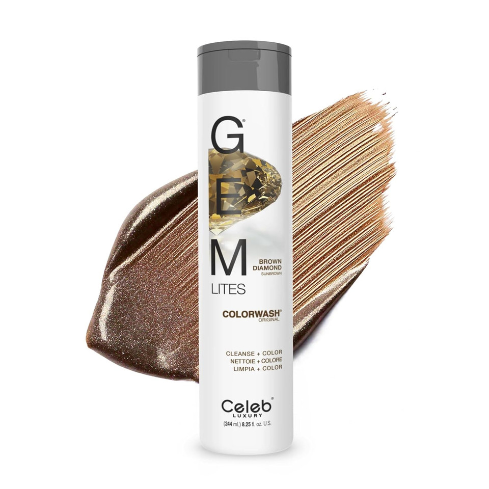 Celeb Luxury Colorwash Color Depositing Shampoo - Color Refresher, Vegan Hair Dye, Bondfix Bond Rebuilder, Viral And Gem Lites