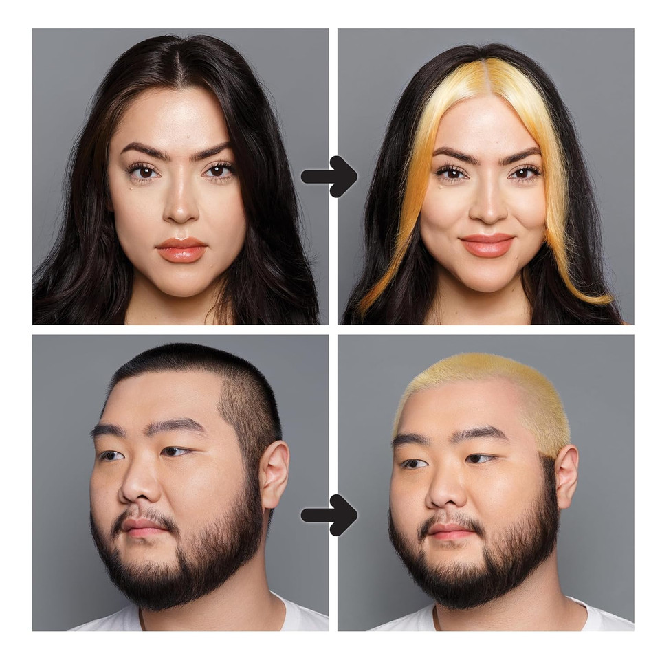 Good Dye Young Hair Lightener Kit (Streaks And Strands) With Dust Free Powder Lightener & 25 Volume Developer - Moisturizing Bleaching Kit - Vegan Hair Bleach (2 Oz.)