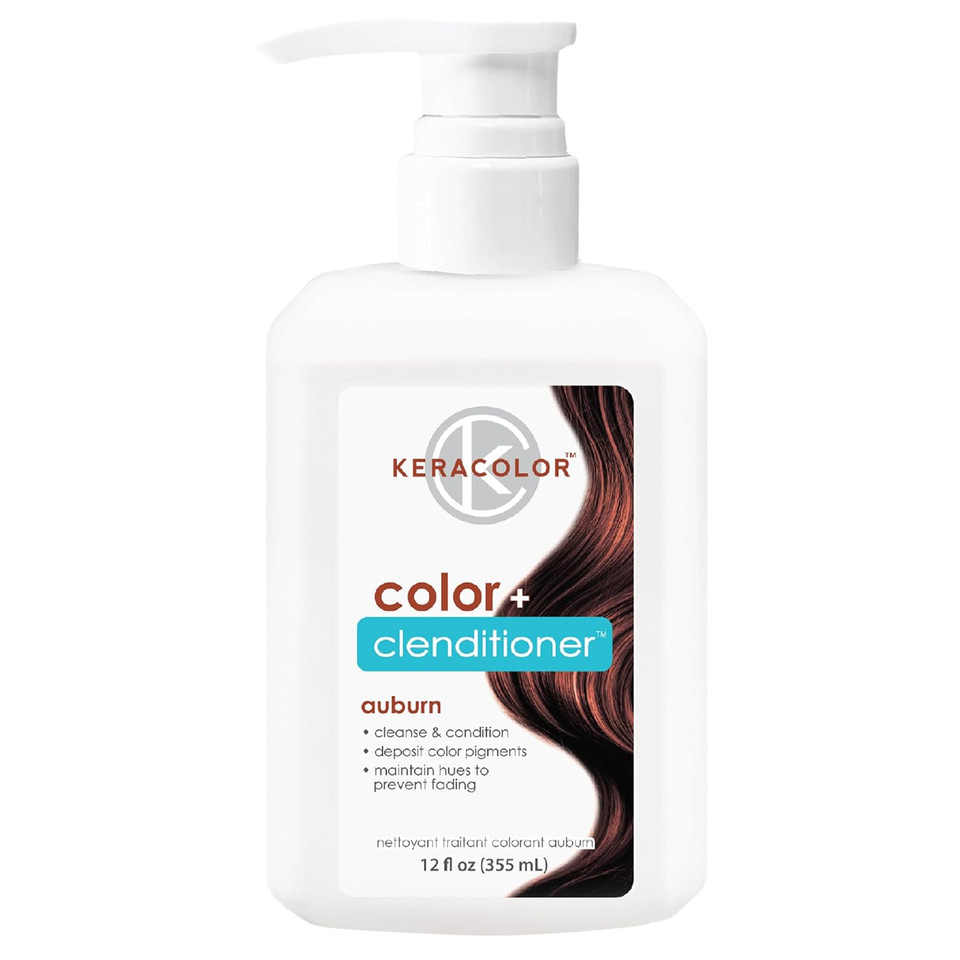 Keracolor Color + Clenditioner 3-In-1 Color-Depositing Conditioner, Gently Cleanses & Conditions, Semi-Permanent Hair Color, 23 Shades, 12 Fl Oz