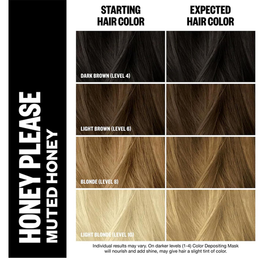 Igk Hair Gloss Toner & Color Depositing Mask | Muted Honey Semi-Permanent | Vegan + Cruelty Free | Honey Please