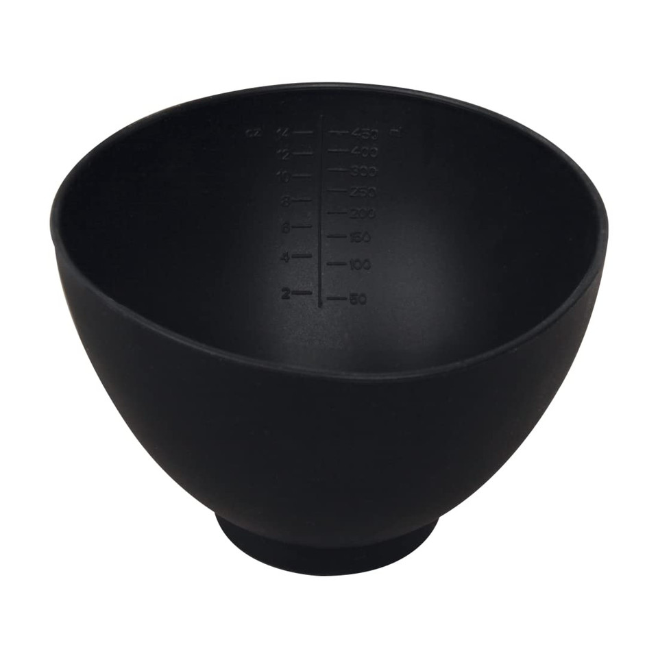 Forpro Professional Collection Silicone Mixing Bowl, Black, Flexible, Odorless, For Mixing Facials, Massage, Body & Other Products, 8 Oz