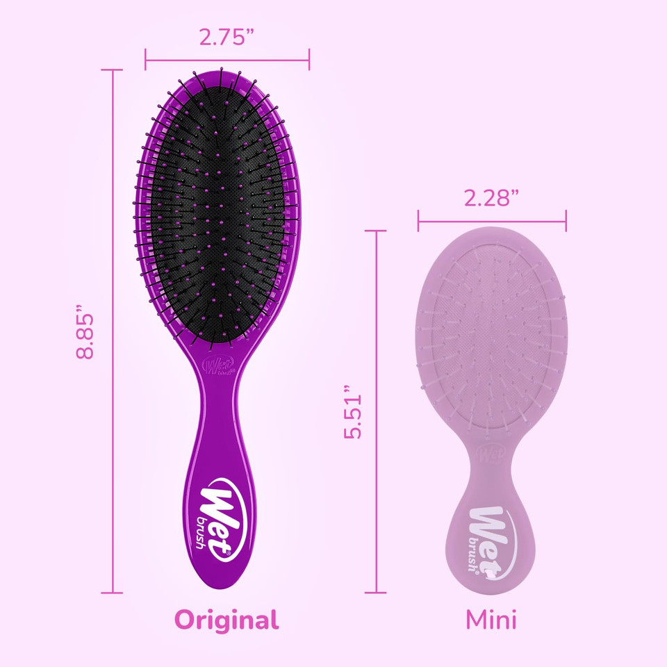Wet Brush Original Detangling Hair Brush, Purple, Ultra-Soft Intelliflex Bristles, Detangler Hairbrush Glides Through Tangles With Ease For All Hair Types, For Women, Men, Wet & Dry Hair