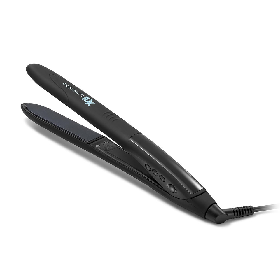 Bio Ionic 10X Styling Iron, Hair Straightener With 1" Sonic Vibrating Plates, Flat Iron With Moisturizing Heat Technology, Versatile Hair Straightener And Curler
