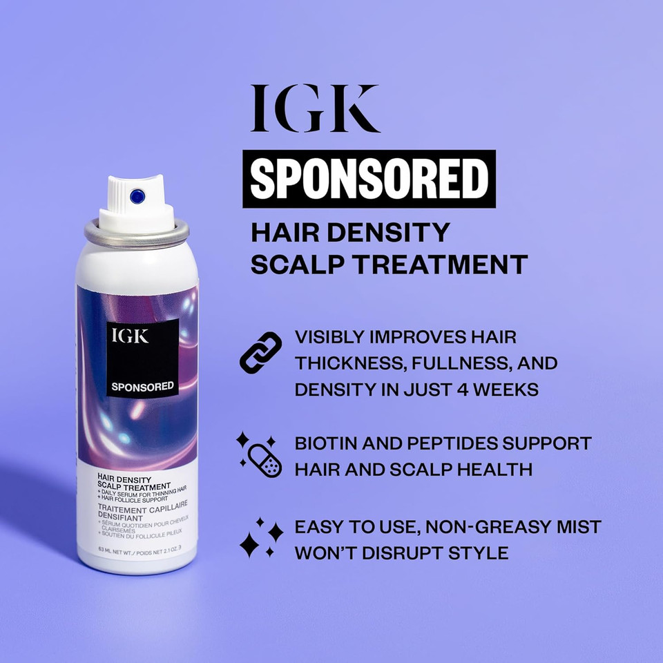 Igk Sponsored - Scalp Treatment For Hair Growth  Hair Thickening Serum For Women  Promotes Fuller, Thicker Hair  Scalp Serum For Hair Density And Thinning - 2.1Oz