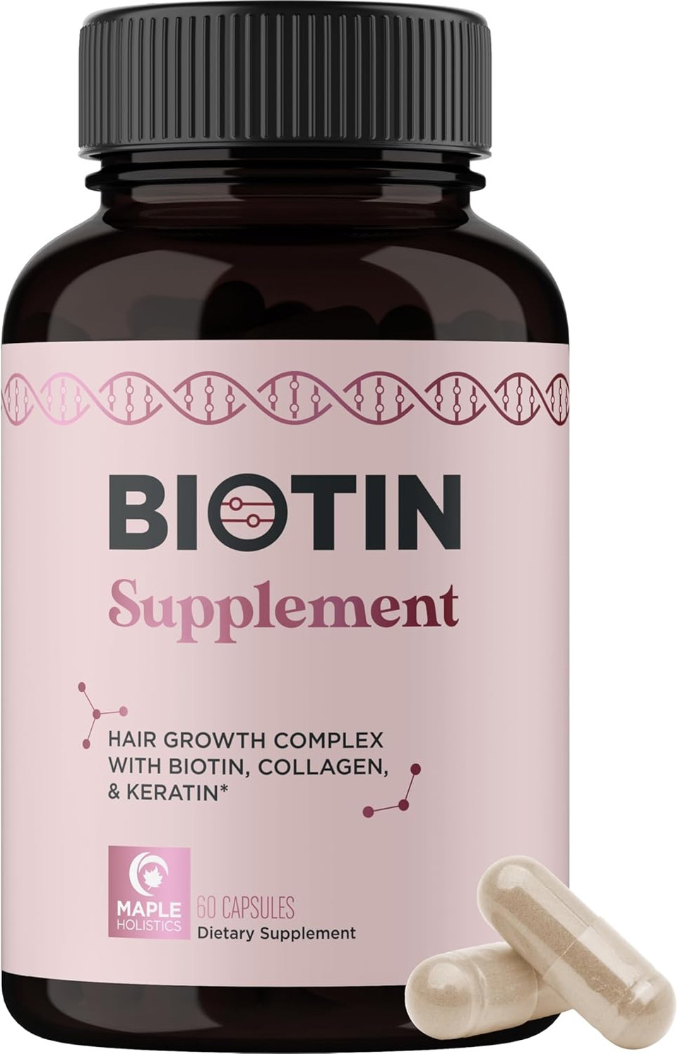 Thicker Hair Growth Vitamins For Women - Extra Strength Biotin And Collagen Supplement With Healthy Hair Vitamins For Hair Loss - Visibly Stronger And Fuller Hair Growth Supplement (1 Month) (Womens)
