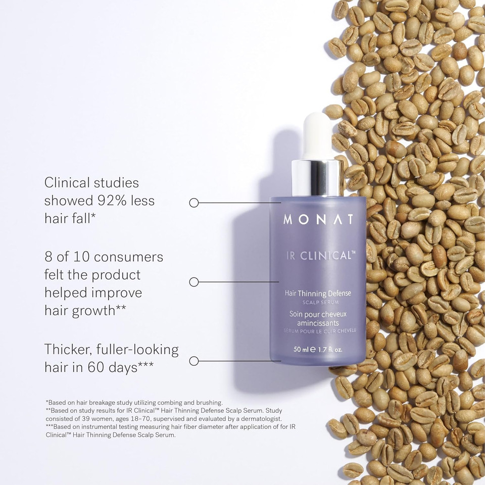 Monat Ir Clinical Hair Thinning Defense Scalp Serum  Nourishes Scalp, Reduces Breakage, Boosts Hair Density, And Supports Thicker, Fuller-Looking Hair With A Lightweight, Non-Greasy Formula