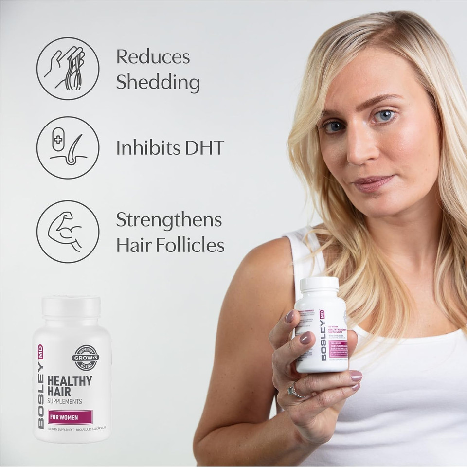 WomenS Healthy Hair Growth Supplements  Dht-Blocking Botanicals With Biotin, Niacin, Zinc & L-Lysine  Rich In Vitamins & Minerals  Supports Thicker, Fuller Hair  60 Capsules (2-Month Supply)