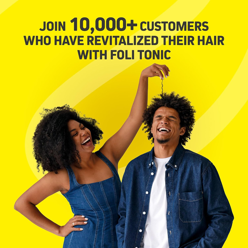 Hair Growth Vitamins For Women & Men | Dht Blocker With Saw Palmetto & 10000Mcg Biotin, Foli Tonic Hair Growth Supplement  Supports Fuller, Thicker Hair Appearance, Non-Gmo, 120 Vegan Capsules