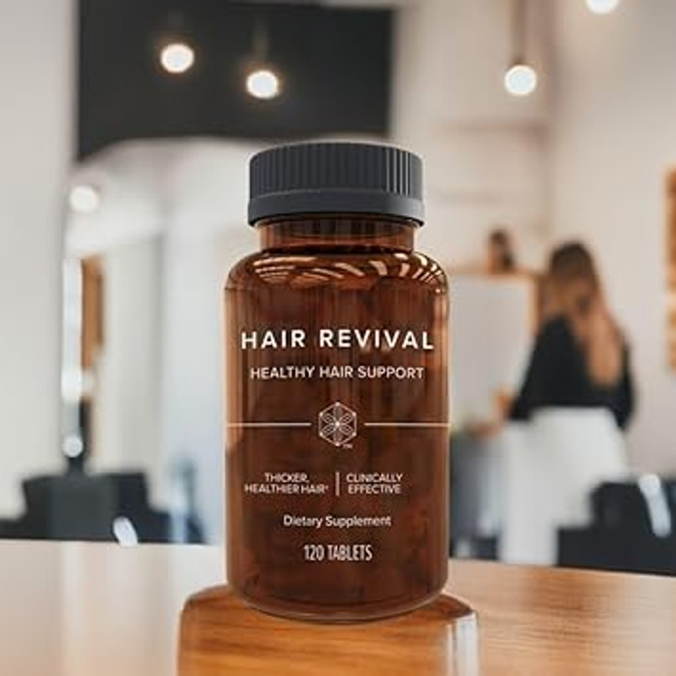 Isagenix Hair Revival - Natural Hair Growth & Thickening Supplement - Supports Healthy Scalp - Formula Contains Biotin, Amino Acid, Banana Flower Extract & More - 120 Tablets (60 Servings) Isagenix Hair Revival - Natural Hair Growth & Thickening Supplement - Supports Healthy Scalp - Formula Contains Biotin, Amino Acid, Banana Flower Extract & More - 120 Tablets (60 Servings)