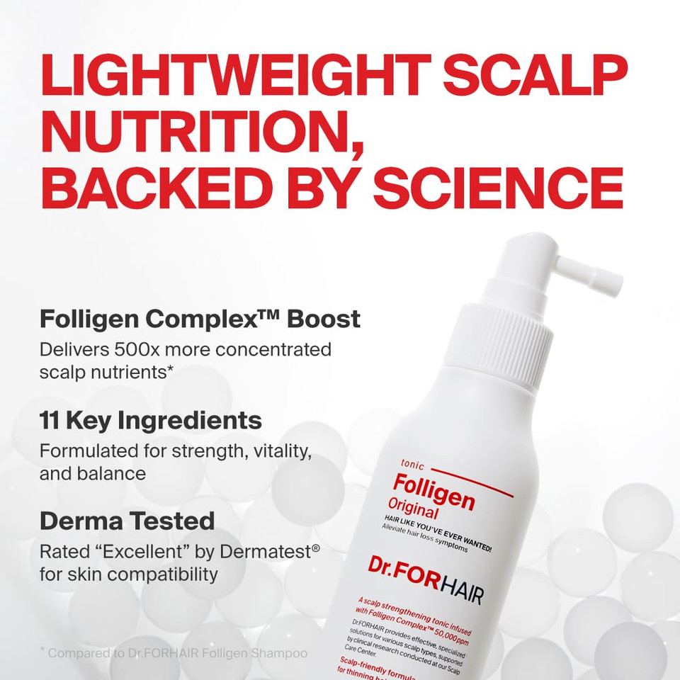 Dr.Forhair Folligen Tonic 120 Ml/4.06 Fl. Oz. | Hair Strengthening | Scalp Care | Nourishes, Revitalizes And Strengthens