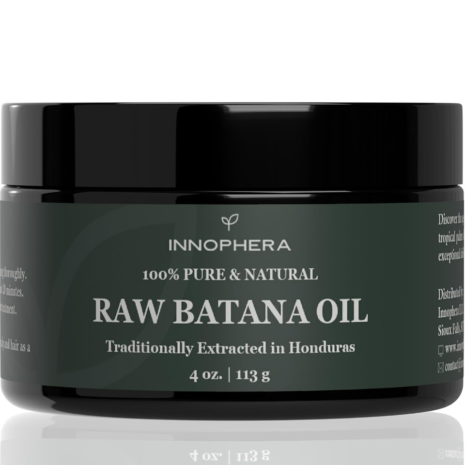 Raw Batana Oil For Hair Growth - 100% Pure & Natural From Honduras - Promotes Thicker & Softer Hair - Nourishes & Rejuvenates - 4 Oz