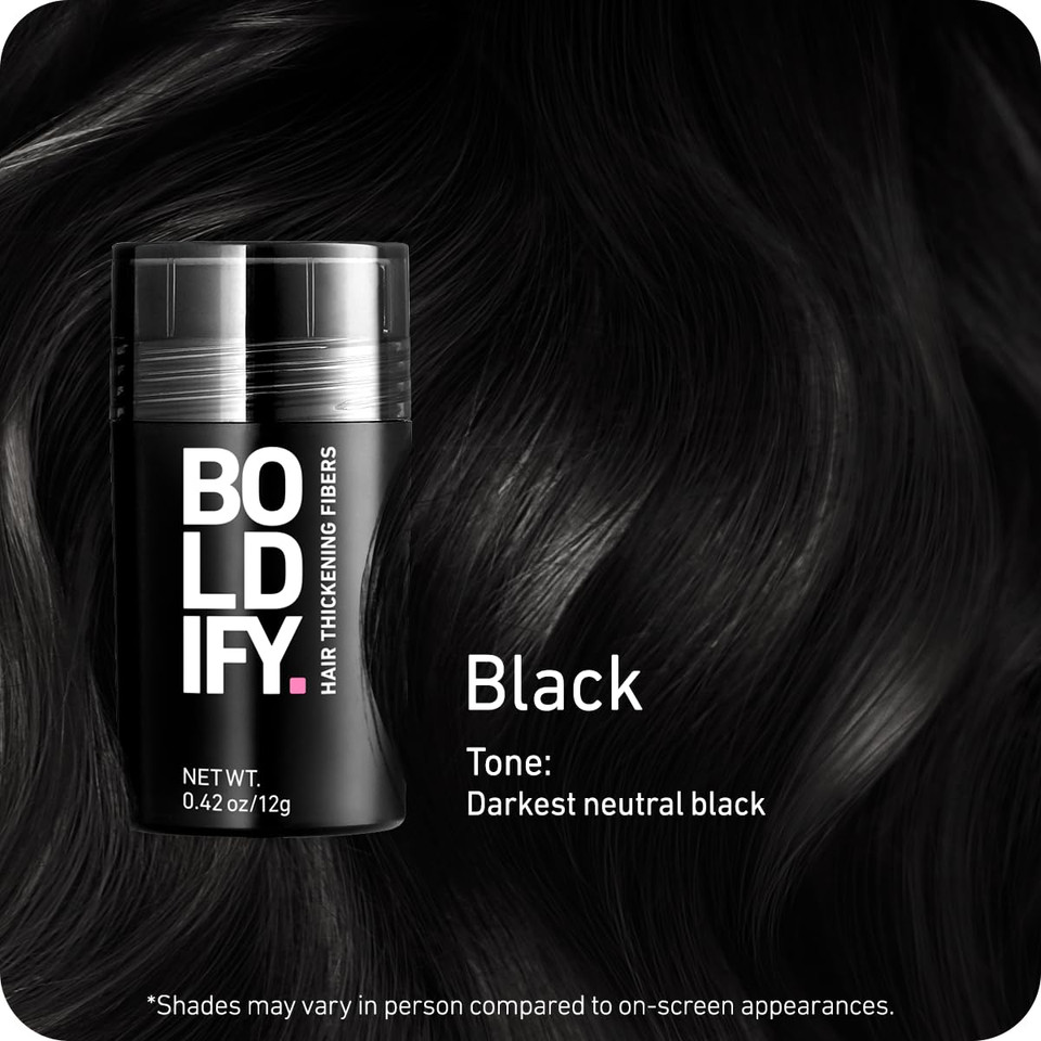 Boldify Hair Fibers (56G) - Fill In Thinning And Fine Hair For An Instantly Fuller, Thicker Look - 14 Shades For Women & Men - Hazel Brown