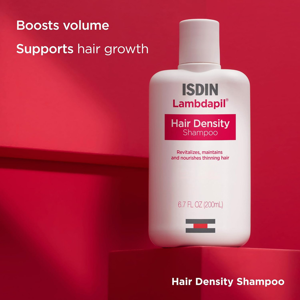 Isdin Lambdapil Hair Volumizing Shampoo: Hair Density Shampoo For Thinning Hair 6.7Fl Oz (200Ml)