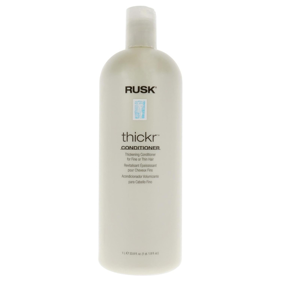 Rusk Designer Collection Thicker Thickening Conditioner For Fine Or Thin Hair, Daily-Use To Strengthen And Repair, Gives Full-Bodied Appearance, 33.8 Oz