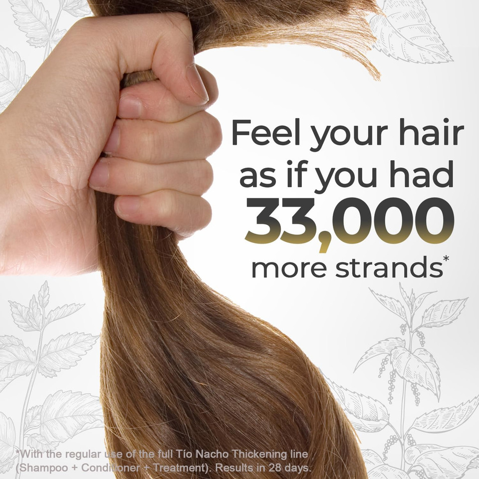 Tio Nacho Anti Hair Loss Thickening Volume Filler Shampoo With Royal Jelly & Rosemary, Volumizing & Body-Boosting Hair Care, 14 Fluid Ounces