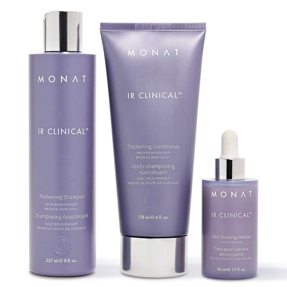 Monat Ir Clinical System  Complete Hair Care Restoration Kit With Thickening Shampoo, Conditioner & Thinning Defense Serum  Strengthens, Protects, & Revives Hair For Thicker, Fuller-Looking Results