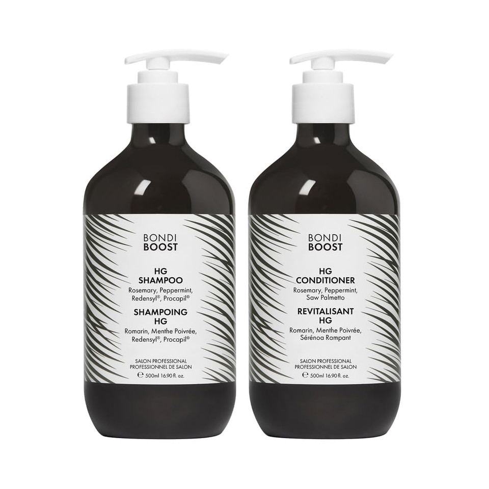 Bondiboost Hg Anti-Thinning Shampoo Conditioner Set [10.14 Fl Oz Each], Clinically Tested To Promote Fuller + Thicker-Looking Hair For Women & Men, Procapil, Redensyl & Rosemary Formula, Sulfate-Free
