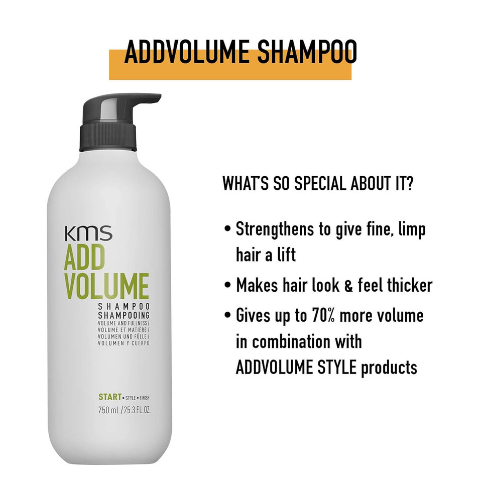 Kms Addvolume Shampoo For Fine Weak Hair, 10.1 Oz