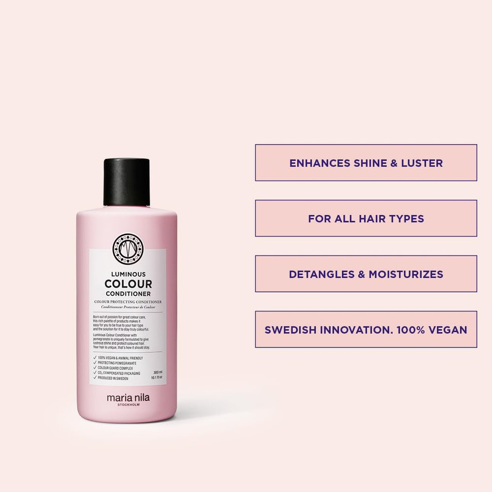 Maria Nila Luminous Colour, Reduces Colour Loss From Washing, Pomegranate Counteracts Dehydration, 100% Vegan & Sulfate/Paraben Free