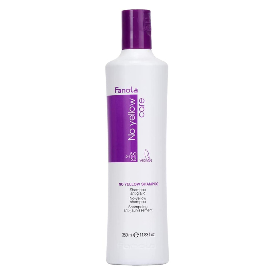 Fanola No Yellow Purple Shampoo - Purple Color Depositing Shampoo For Blondes, Bleached & Grey Hair - Formulated With Violet Pigment To Remove Brassy Tones From Hair (11.83 Fl Oz)