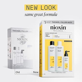 Nioxin Scalp + Hair Thickening System Kits | For Natural, Colored, & Damaged Hair With Light To Progressed Thinning | Strengthen & Boost Hair Density With Niacinamide & Biotin | 1 Month Supply